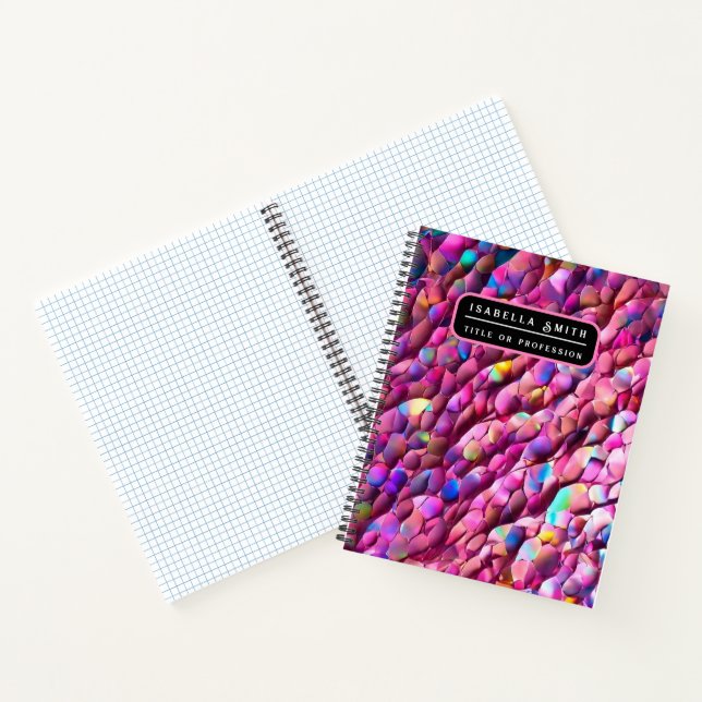Glitzer Opal Holographic Popular Collection Notizbuch (Innenseite)