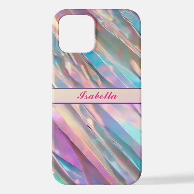 Glitzer Opal Holographic Trendy Collection iPhone Hülle (Rückseite)