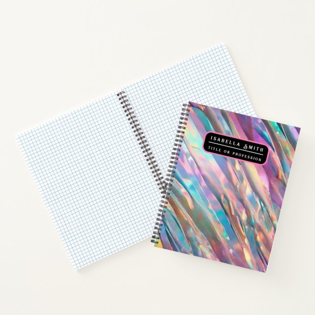 Glitzer Opal Holographic Trendy Collection Notizbuch (Innenseite)