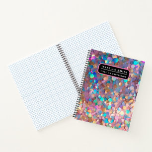 Glitzer Opal Moderne Holographische Sammlung Notizbuch