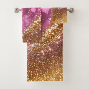 Glitzer Opal Popular Holographic Collection Badhandtuch Set