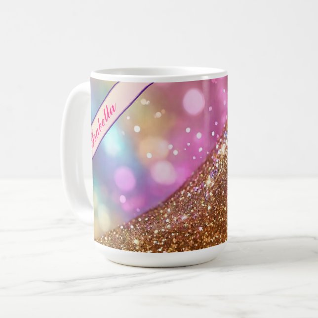 Glitzer Opal Popular Holographic Collection Kaffeetasse (Vorderseite Links)