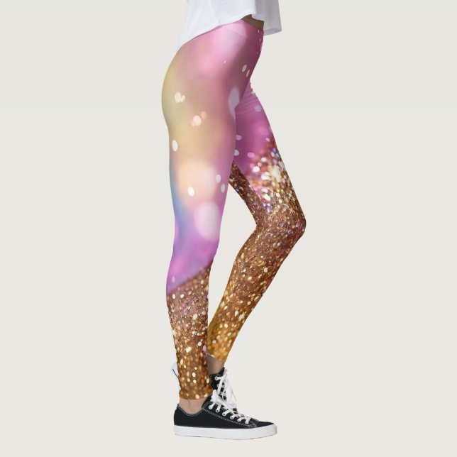 Glitzer Opal Popular Holographic Collection Leggings (Rechts)