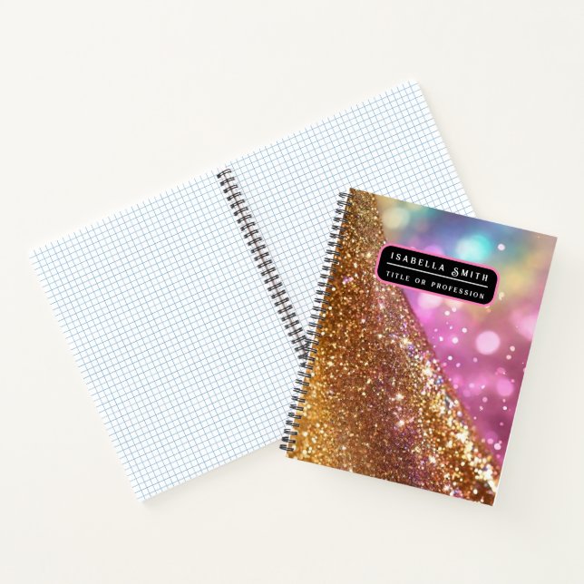 Glitzer Opal Popular Holographic Collection Notizbuch (Innenseite)