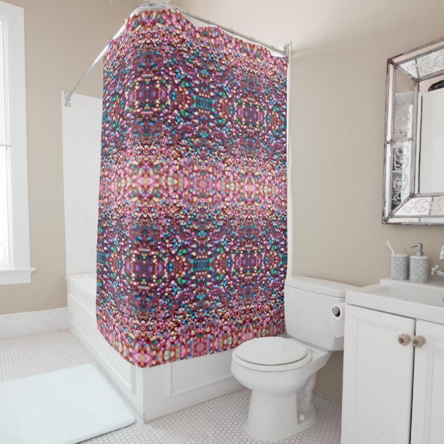 Glitzer Opal Trendy Holographic Collection Duschvorhang (Beispiel)