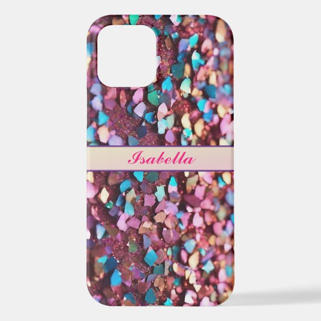 Glitzer Opal Trendy Holographic Collection iPhone Hülle (Rückseite)