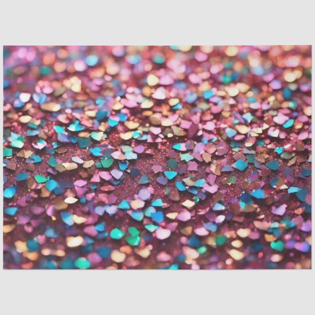Glitzer Opal Trendy Holographic Collection Seidenpapier (Vorderseite)