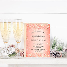 Glitzer-Orangeneinladung