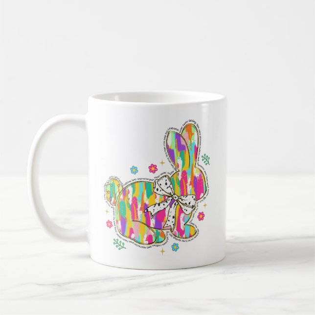 Glitzer Ostersonnige Typografie Kaffeetasse (Links)