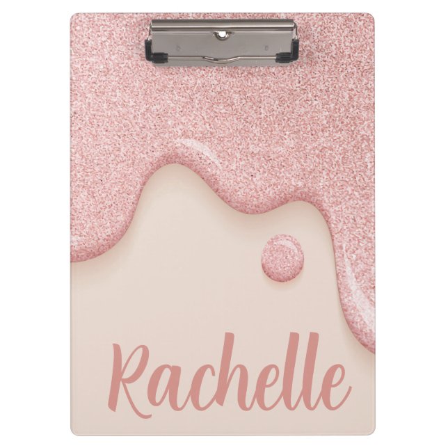 Glitzer Paint Tropfen Klemmbrett (Vorderseite)