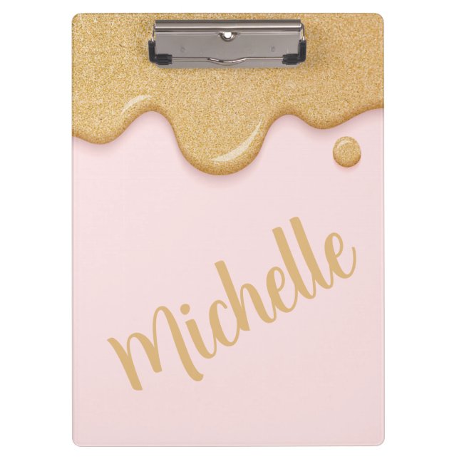 Glitzer Paint Tropfen Zwischenablage Klemmbrett (Vorderseite)