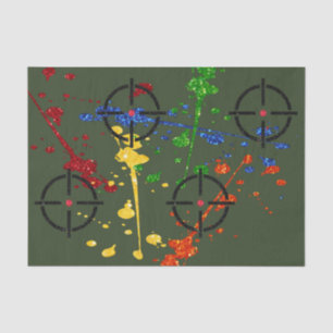 Glitzer Paintball Party Ziele Seidenpapier