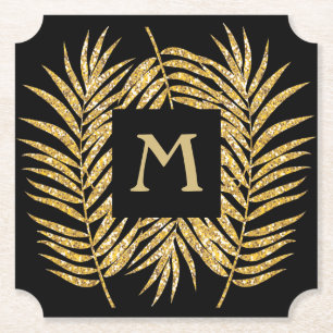 Glitzer Palm Tree TICKET Form Untersetzer