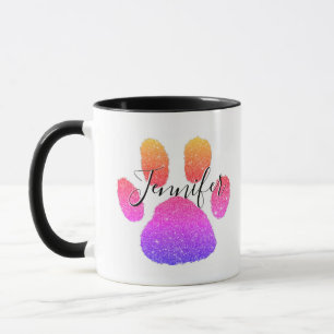 Glitzer Papwprint personalisierte Kaffee Tasse