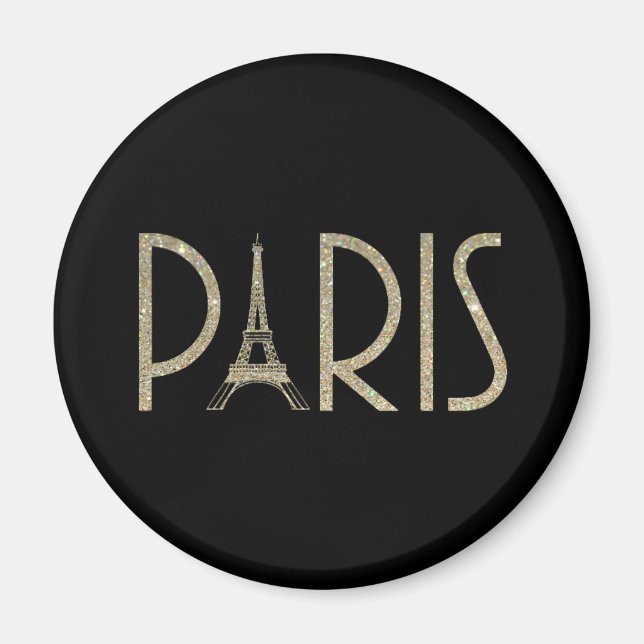 Glitzer PARIS Magnet (Vorne)
