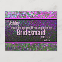 Glitzer Party Glam - Werden Sie meine Bridesmaid?