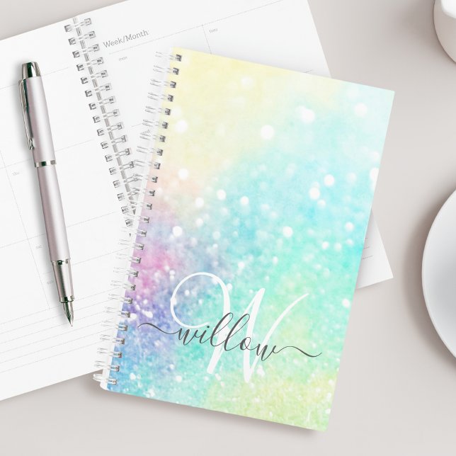 Glitzer Pastel Bokeh Girly Colorful Pattern Planer (Von Creator hochgeladen)