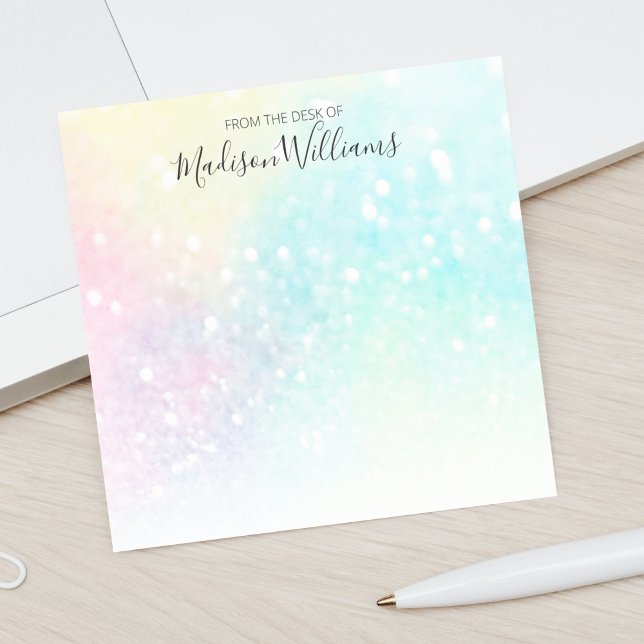 Glitzer Pastel Bokeh Girly Colorful Pattern Post-it Klebezettel (Von Creator hochgeladen)