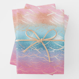 Glitzer Pattern Geschenkpapier Set