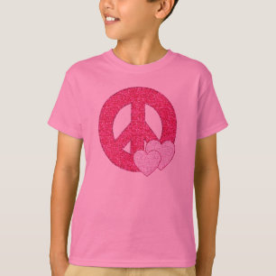 Glitzer Peace Sign T-Shirt