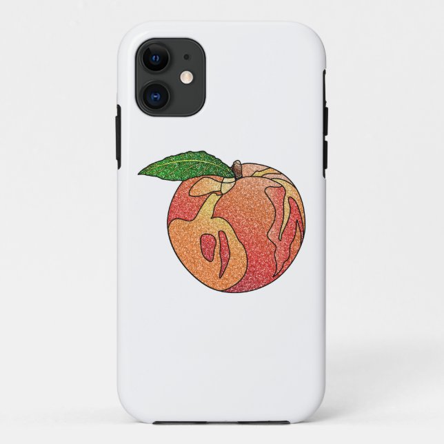 Glitzer Peach Case-Mate iPhone Hülle (Rückseite)