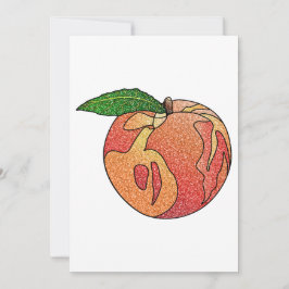 Glitzer Peach Einladung