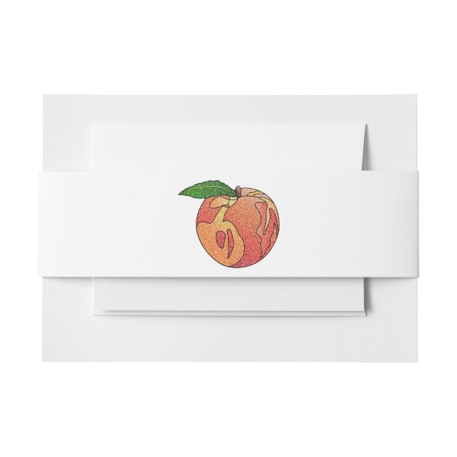 Glitzer Peach Einladungsbanderole (Vorderseite Beispiel)