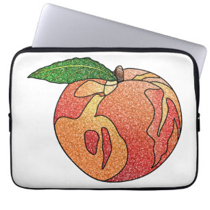 Glitzer Peach Laptopschutzhülle