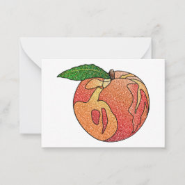 Glitzer Peach Mitteilungskarte