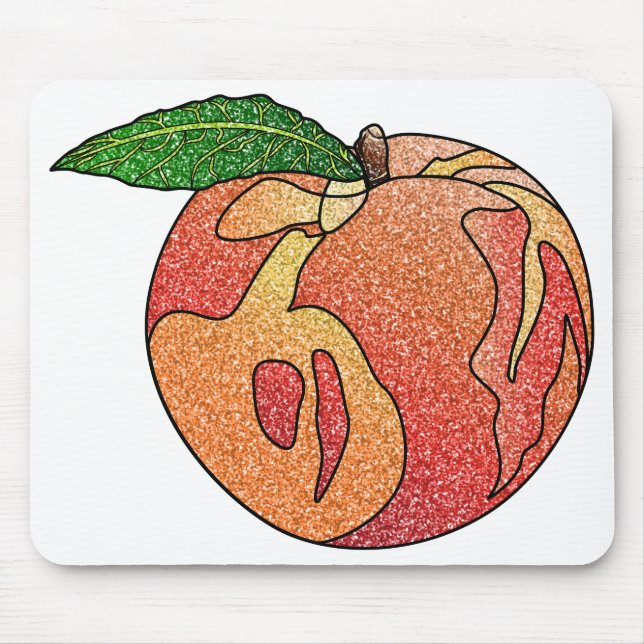 Glitzer Peach Mousepad (Vorne)