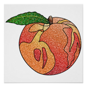 Glitzer Peach Poster