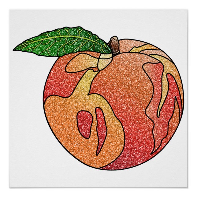 Glitzer Peach Poster (Vorderseite)