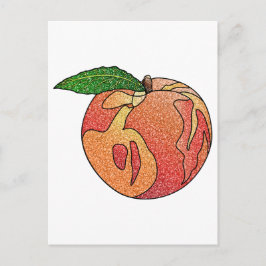 Glitzer Peach Postkarte