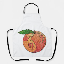 Glitzer Peach Schürze