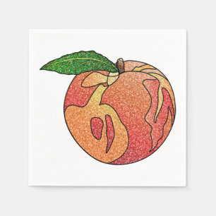 Glitzer Peach Serviette