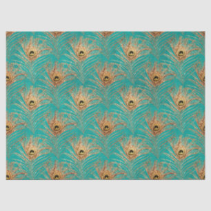 Glitzer Peacock Feather Serie Design 2 Seidenpapier