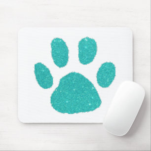 Glitzer-Pfotenabdruck-Mauspad Mousepad