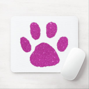 Glitzer-Pfotenabdruck-Mauspad Mousepad