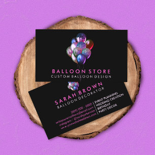 Glitzer Pink Balloons für Veranstaltungsplanung un Visitenkarte