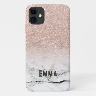 Glitzer pink Emma auf iPhone 11 Hüllen