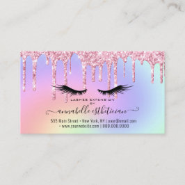 Glitzer Pink Eyelash Verlängerung Ernennung Visitenkarte