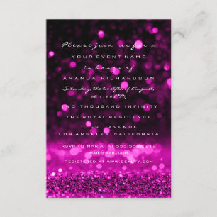 Glitzer Pink Fuchsia Wedding Bridal Sweet 16. Einladung