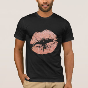 GLITZER Pink Lips Kiss T - Shirt