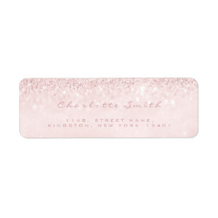 Glitzer Pink Pastel Girly UAWG Rücksendeadresse