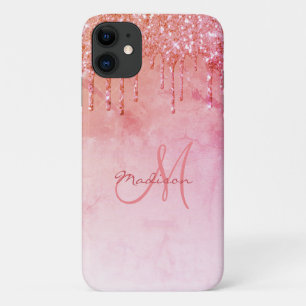 Glitzer Pink Peach Glitzern Glam Girl Hübsch Case-Mate iPhone Hülle