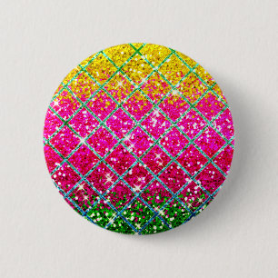 Glitzer Pink Snakeskin Button