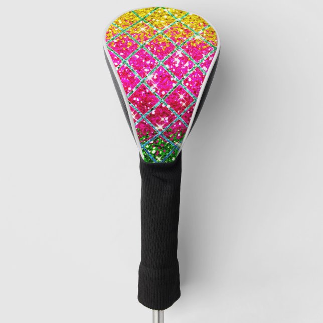 Glitzer Pink Snakeskin Golf Headcover (Vorderseite)