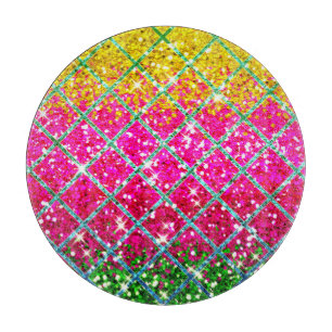 Glitzer Pink Snakeskin Schneidebrett