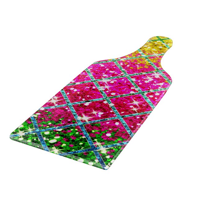 Glitzer Pink Snakeskin Schneidebrett (Ecke)