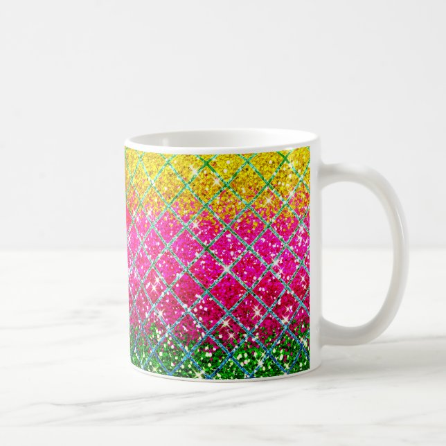 Glitzer Pink Snakeskin Tasse (Rechts)